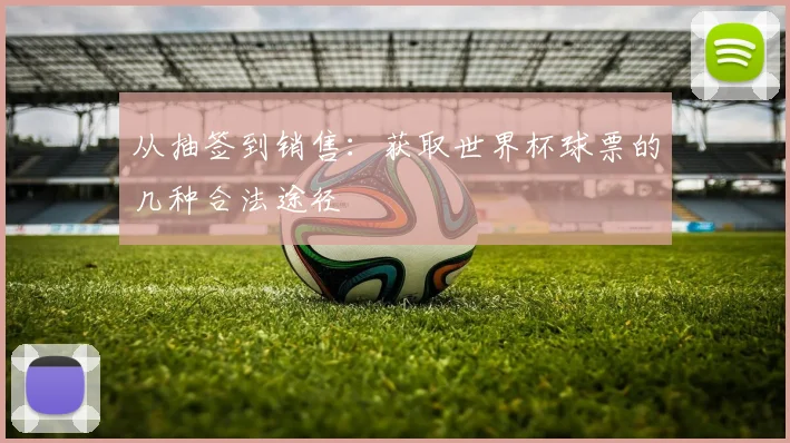从抽签到销售:获取世界杯球票的几种合法途径